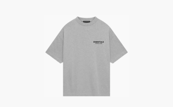 Fear of God Essentials Jersey Crewneck Tee Light Heather Grey  Fear of God Essentials Jersey Crewneck Tee Light Heather Grey