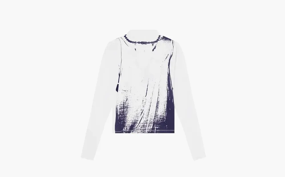 MM6 Maison Margiela Printed Mockneck Black
