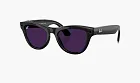 Ray-Ban Meta Skyler Sunglasses Shiny Black / Clear Transitions Amethyst (Size 52)