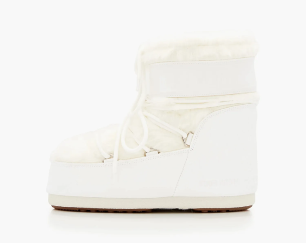 Moon Boot Icon Low Faux Fur Snow Boots White 