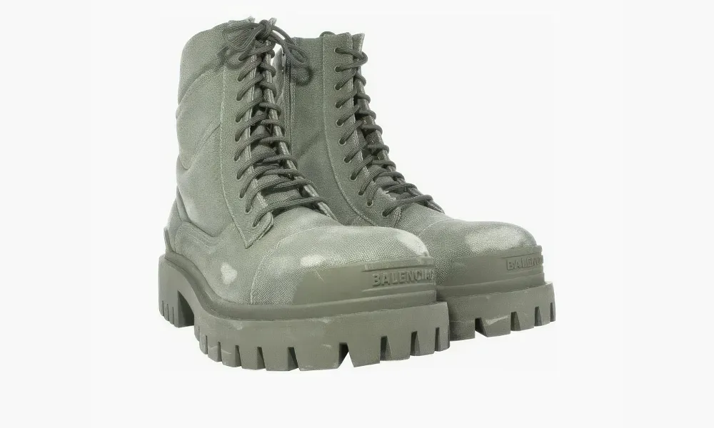 Balenciaga Strike Cotton Canvas Khaki