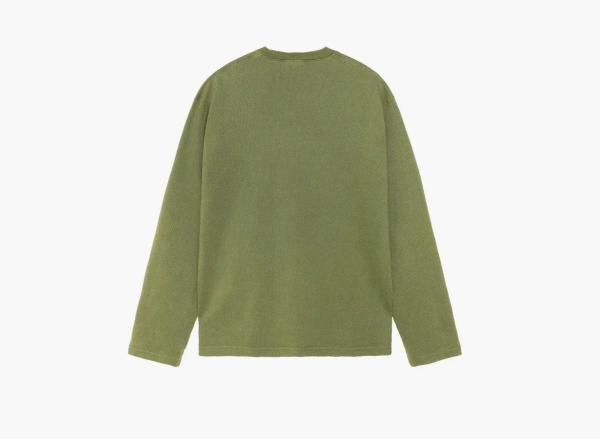 Stussy 2 Tone Cotton Mesh Crew  Green 