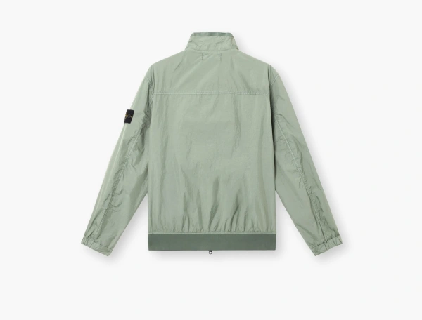 Stone Island Wind-Resistant Jacket with Anti-Drop and Mesh Lining Sage Green  Stone Island Wind-Resistant Jacket with Anti-Drop and Mesh Lining Sage Green