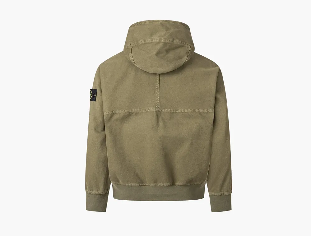 Stone Island Zip-Up Hooded Jacket Military Green