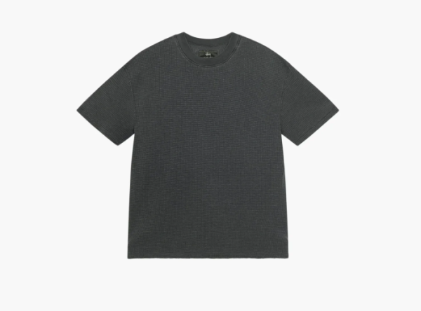 Stussy Pigment Dyed Short-Sleeve Thermal  Faded Black 