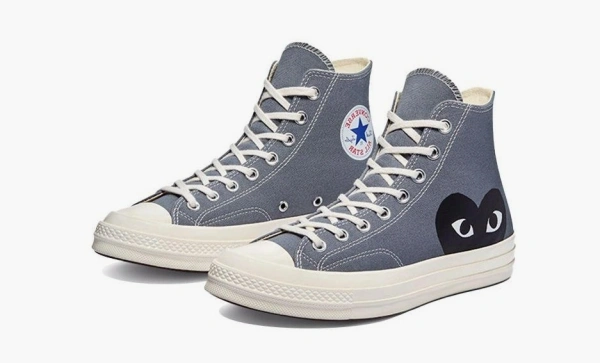 Comme des Garcons Play x Converse Chuck 70 High Steel Gray 