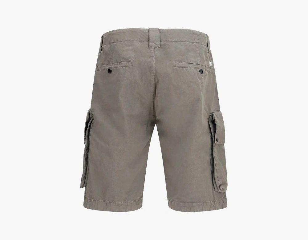 C.P. Company Cotton Gabardine Bermuda Shorts Stone Grey