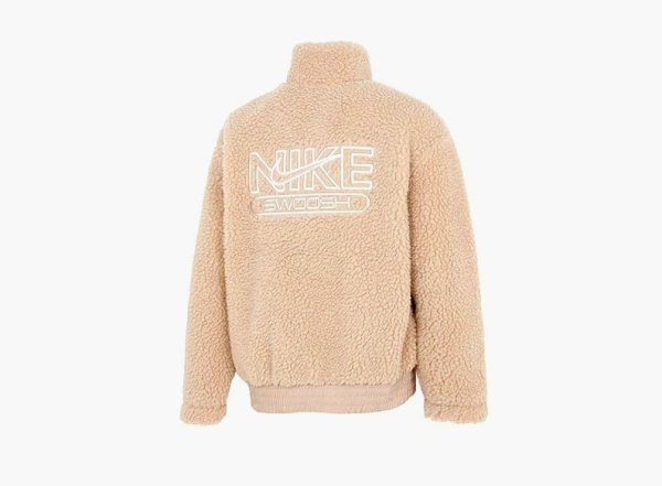 Nike Swoosh Plush Jacket Beige 