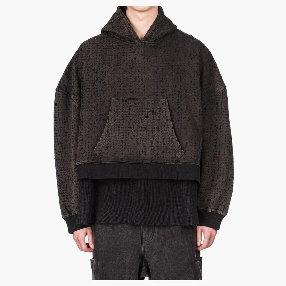 ARNODEFRANCE Broken Loop Hoodie Brown