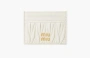 Miu Miu Matelasse Nappa Leather Card Holder White 
