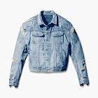 Yeezy X GAP X Balenciaga Destroyed Denim Jacket Light Blue