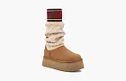 Wmns Classic Sweater Letter Boot 'Chestnut'