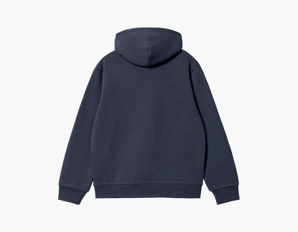 Carhartt WIP Hooded Carhartt Sweatshirt Navy Red