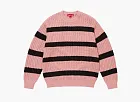 Supreme Loose Gauge Stripe Small Box Sweater Pink