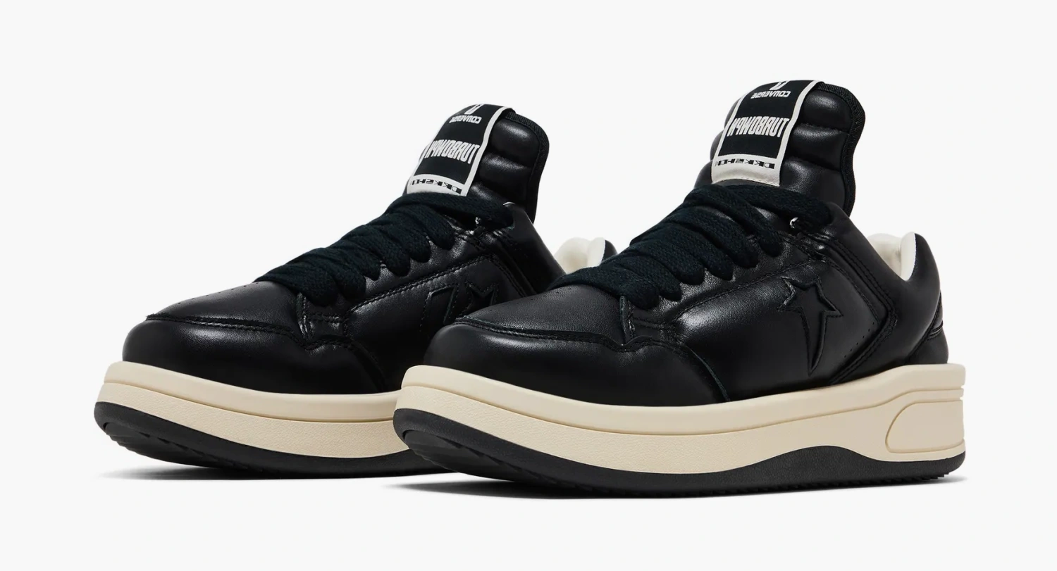Converse TURBOWPN x Rick Owens DRKSHDW Low Black Cloud Cream 