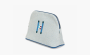HERMES Bolide handbag in Cotton "Cyan Blue & Gray" 