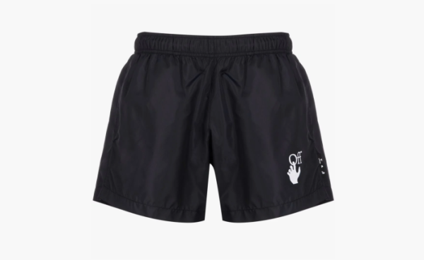 Off-White Hand Off Swimshorts Black  Off-White Hand Off Swimshorts Black