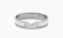Hermès Bracelet Narrow Clic Clac H Enamel White Silver 