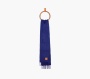 Loewe Scarf In Mohair And Wool "Midnight Blue" 