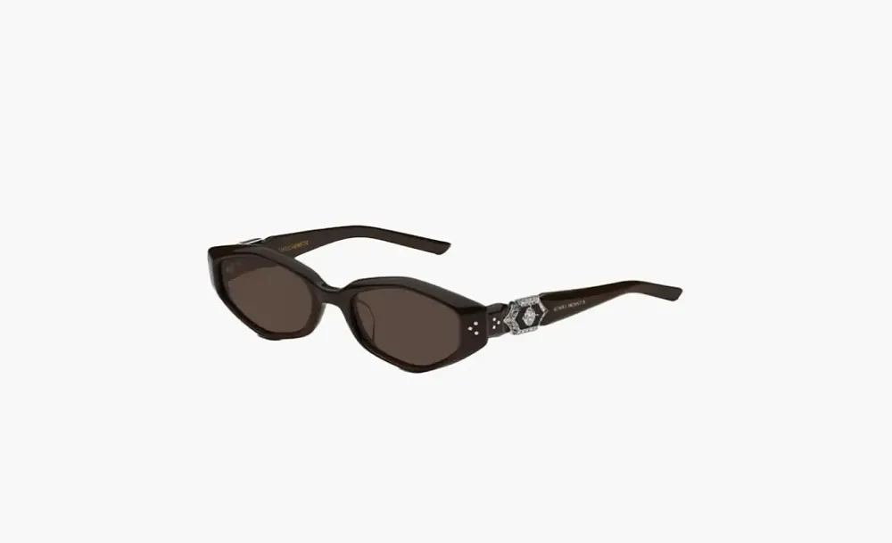 Gentle Monster Acetate Jewelry Cat Eye Sunglasses Unisex Black