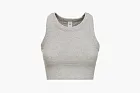 Alo Yoga Seamless Delight High Neck Bra Athletic Heather Grey