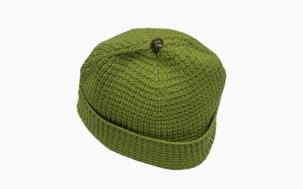 Chrome Hearts Cross Button Cashmere Knit Cap Green 