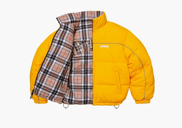 Supreme Reversible Puffer Jacket Yellow 