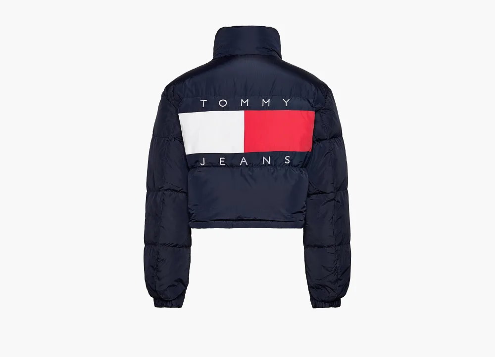 Tommy Jeans Back Graphic Alaska Down Puffer Jacket Dark Night Navy