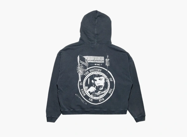 Enfants Riches Déprimés My Role In The War Hoodie Charcoal  Enfants Riches Déprimés My Role In The War Hoodie Charcoal