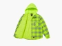 Supreme x Dickies Lined Zip Up Hooded Flannel Shirt Fluorescent Green 