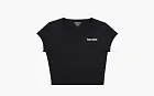 orty & Rich Club Logo Cropped Active T-Shirt WMNS Black/White