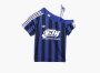 Adidas Originals Off Shoulder Jersey Semi-solid T-shirt  "Blue/Black" 