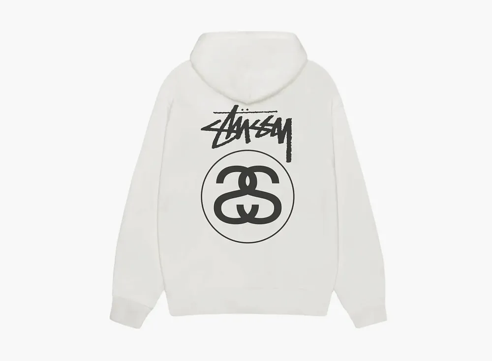 Stussy Stock Link Zip Hoodie Pigment Dyed Natural