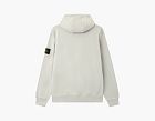 Stone Island Organic Cotton Fleece Hoodie Pearl Grey