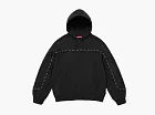 Supreme Piping Zip Up Hooded Sweatshirt Black