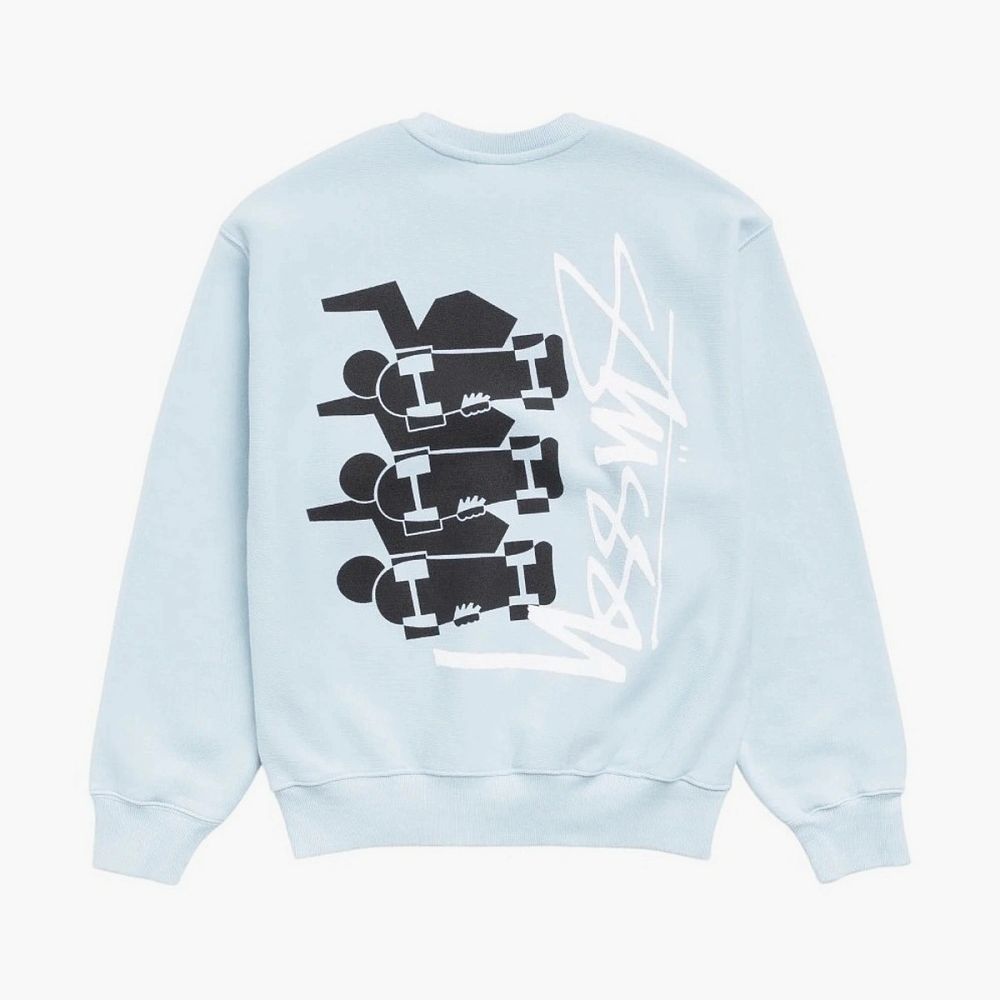 Stussy Skate Stack Crew Sky Blue