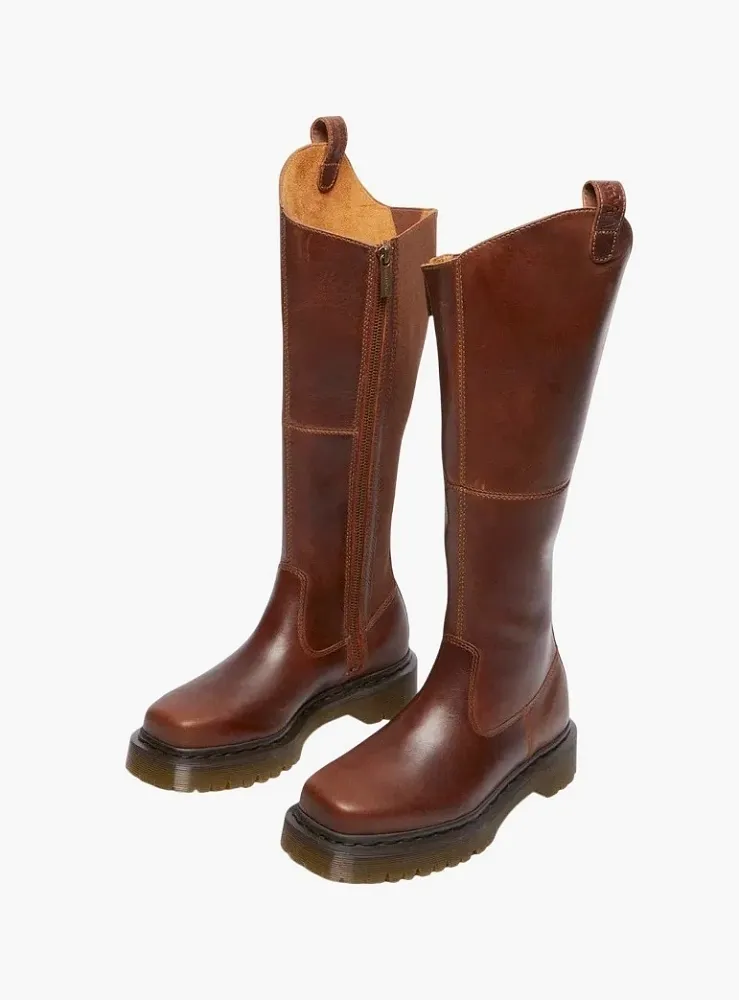 Dr. Martens Amaayah Knee High Leather Boots WMNS Butterscotch Orleans