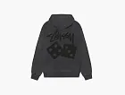 Stussy Dice Zip Hoodie Pigment Dyed Black