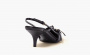 Miu Miu Brushed Leather Slingbacks With Buckles "Black" 