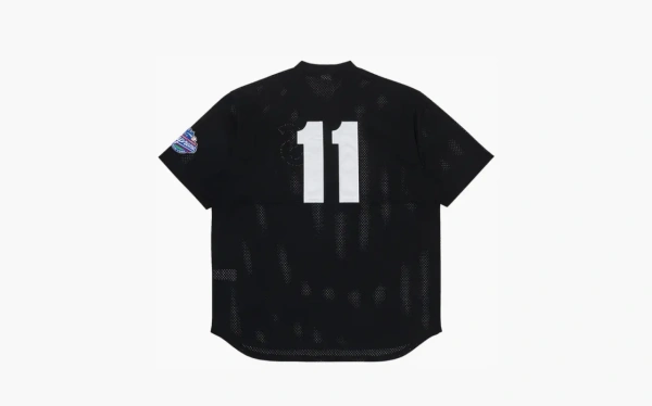 Supreme S Logo Baseball Henley Black 