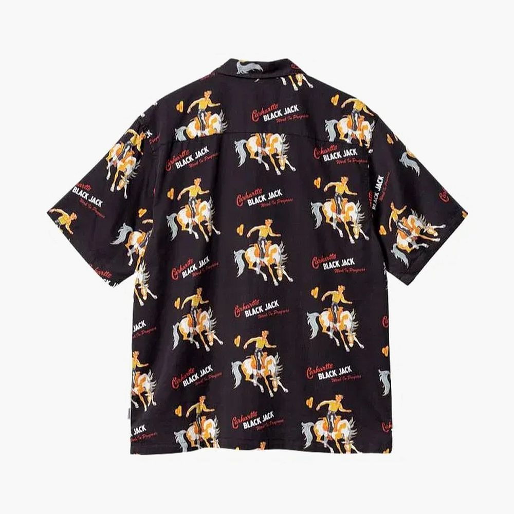 Carhartt WIP Horse Print Camp Shirt Black