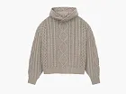 Fear of God Essentials Cable Knit Hoodie Core Heather