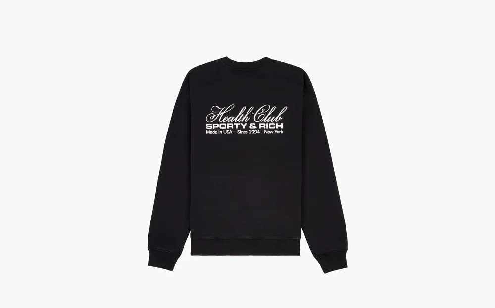 Sporty & Rich Made In USA Crewneck Black/White
