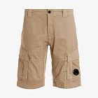 C.P. Company Stretch Gabardine Cargo Lens Shorts Beige