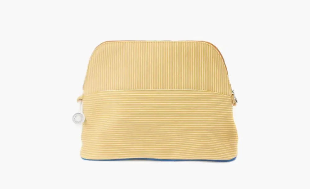 Hermès Cotton Canvas Bag Brown Red Yellow
