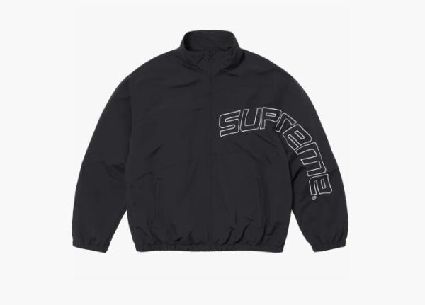 Supreme Curve Track Jacket  Black 