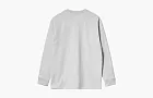 Carhartt WIP Script Logo Long Sleeve Grey