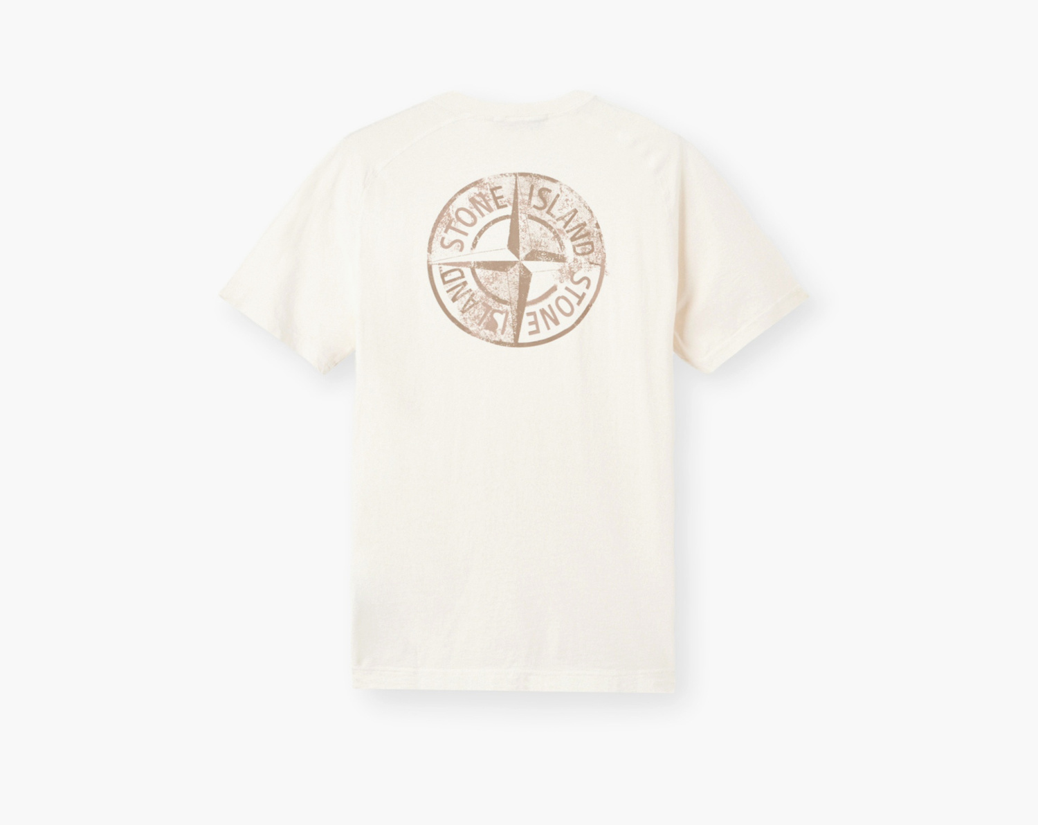 Stone Island Organic Cotton Jersey Slim fit T-Shirt Print "Ivory" 