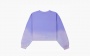 Sporty & Rich Serif logo cropped Crewneck Sweatshirt WMNS "Dyed blue" 