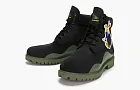 Timberland Heritage 6 Inch Waterproof Boot Black Nubuck with Green